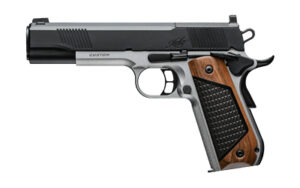 Kimber Custom Two-Tone Next Gen 1911 9mm 5in pistol matte black slide satin stainless frame walnut G10 grips