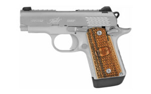 Kimber Micro 9 Raptor stainless 9mm pistol with zebrawood grips