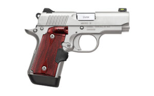 Kimber Micro 9 9mm pistol stainless with rosewood Crimson Trace Lasergrips