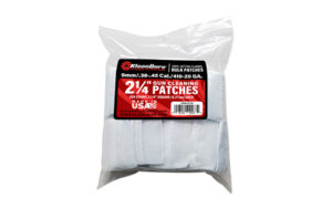 Kleen-Bore 2 1/4-inch cotton cleaning patches, .38-.45 cal and .410-20 ga, 250 pack