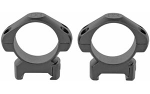 Konus 7404 medium 30mm steel scope rings in matte black mounted on Picatinny rail