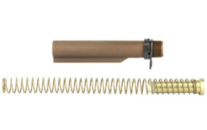 LBE Unlimited mil-spec AR buffer tube kit brown with buffer, spring, end plate, and castle nut