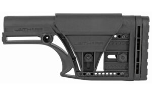 Luth-AR MBA-1 rifle stock with 3-axis butt plate, black, for rifle-length A2 buffer tube