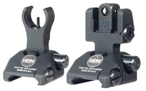LWRC Skirmish folding back-up iron sights set, black, for Picatinny rail