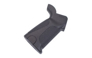 LWRC Ultra Combat grip in black with over-molded snakeskin panels and internal storage compartment