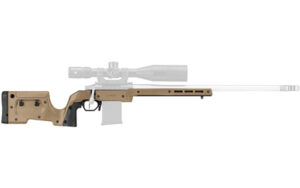MDT XRS chassis system in Flat Dark Earth for CZ 457 short action, side view