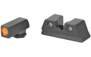 Meprolight Hyper-Bright orange ring front and green rear tritium sights for Glock Slimline 42/43/43X/48/48X