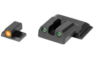Meprolight Hyper-Bright orange ring front and green tritium rear sights for S&W M&P Shield