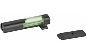 Meprolight FT Bullseye green tritium and fiber-optic front sight for Sig Sauer P365, black aluminum frame