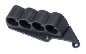 Mesa Tactical SureShell carrier for REM 4-12GA LS in black, milled 6061-T6 aluminum