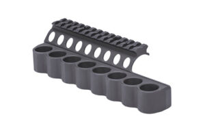 Mesa Tactical PR 8-round SureShell side saddle shotshell holder for Benelli M4, black aluminum