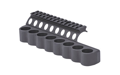 Mesa Tactical PR 8-round SureShell side saddle shotshell holder for Benelli M4, black aluminum