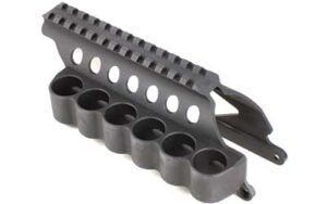 Mesa Tactical Saddlerail 5" side saddle 6-round shotshell holder black 12 gauge