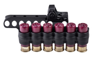 Mesa Tactical SureShell RMR side saddle shotshell carrier for Benelli M2/M4 and Beretta 1301 in black