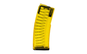 AMEND2 Mod-C 30-round translucent yellow polymer AR-15 magazine side view