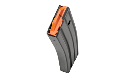 DuraMag SS 30rd AR-15 magazine black stainless steel with orange anti-tilt follower