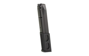 KCI 30rd 9mm steel magazine for Beretta 92FS/M9 with black polymer-sleeved base