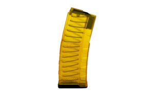 Mission First Tactical EXD translucent 30rd AR-15 magazine in yellow, .223/5.56 compatible