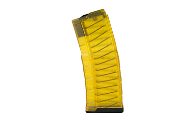 Mission First Tactical EXD translucent 30rd AR-15 magazine in yellow, .223/5.56 compatible