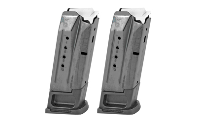 Ruger Security-9 10rd 9mm magazine two-pack, black steel