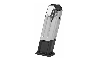 Springfield Armory XD-M 10rd 9mm stainless steel magazine in silver and black