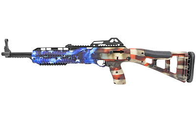 Hi-Point 995TS 9mm carbine with Grand Union Flag skeletonized stock and 16.5-inch threaded barrel