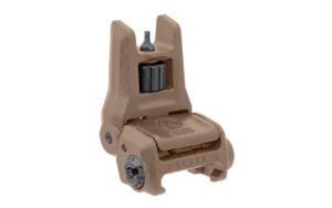 Magpul MBUS 3 front flip-up sight in Flat Dark Earth on Picatinny rail