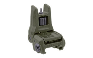 Magpul MBUS 3 front flip-up sight in olive drab green on Picatinny rail