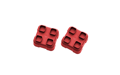 Magpul DAKA Grid 2x2 red polymer storage bin 3.2x3.2" with transparent lid