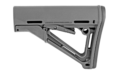 Magpul CTR collapsible mil-spec carbine stock in gray for AR-15 with removable rubber butt-pad