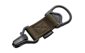 Magpul MS1/MS3 Paraclip Sling Adapter in Coyote with steel Melonite lever and 1.25 inch nylon webbing