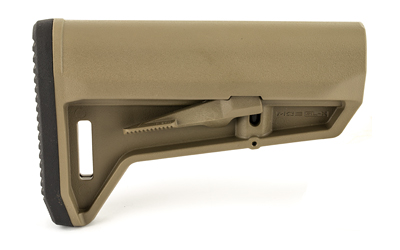 Magpul MOE SL-K carbine stock in Flat Dark Earth mounted on a mil-spec receiver extension