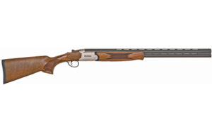 Mossberg Silver Reserve Bantam Youth 20ga 26-inch vent rib over/under shotgun with satin silver engraved receiver and walnut