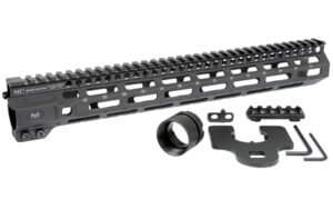 Midwest Industries Combat Rail 14-inch M-LOK handguard in black hardcoat anodized finish
