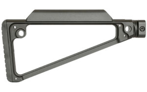 Midwest Industries Triangle fixed rifle stock black 6061 aluminum with polymer cheek piece and rubber butt pad