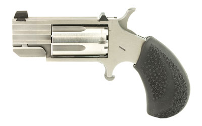 North American Arms Pug .22 Winchester Magnum 1 in stainless revolver with black rubber grip