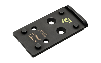 Night Fision pistol optic mounting plate for DeltaPoint Pro to Glock MOS, black, 17-4 stainless