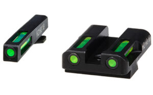 HIVIZ LiteWave H3 tritium and fiber-optic sight set for Glock 9mm/40 S&W/.357 Sig