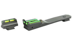 Hi-Viz LiteWave front and rear sight set for Henry .22 LR Henry rifles, interchangeable LitePipes, black steel frame