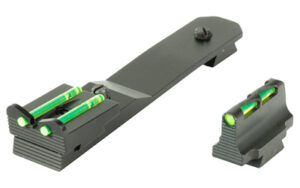 HIVIZ LiteWave front and rear sight set for Henry rifles with green red white LitePipes