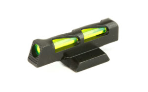 Hi-Viz LiteWave front sight with Green/Red/White LitePipes for Kimber 1911, black steel frame