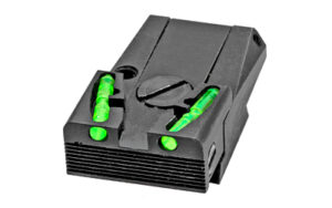 HiViz adjustable fiber-optic rear sight for Ruger Mark I-II-III-IV with interchangeable green, red and black LitePipes