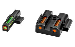 Hi-Viz LiteWave H3 sights for S&W M&P Shield — green tritium front and orange fiber optic rear