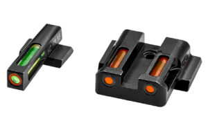 Hi-Viz LiteWave H3 sight set for S&W Shield with green tritium front and orange fiber-optic rear