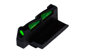 Hi-Viz LiteWave green fiber optic front sight for Ruger P-Series and SP101 with black steel frame