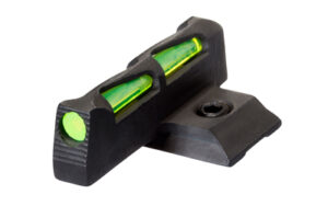 Hi-Viz LiteWave front sight for Ruger SR22, steel base with green, red, and white fiber-optic LitePipes