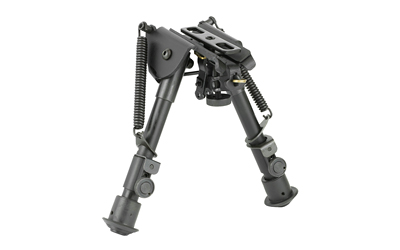 NcSTAR Precision Grade compact bipod in black, adjustable 5.5 to 8.0 inches with three adapters