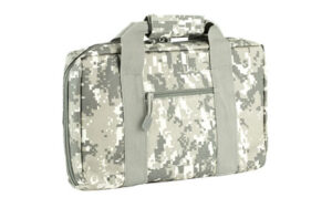 NcSTAR VISM Discreet Pistol Case, Gray Digital Camo — two padded compartments and six magazine loops