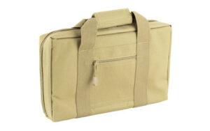 NcSTAR VISM Discreet Pistol Case Tan 12.5x7 with two padded compartments and mag loops