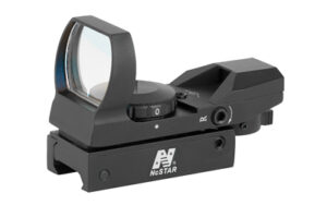 NcSTAR D4B red four-reticle reflex sight 1x, 3 MOA, black anodized